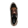 Graue Sneaker mit cognacfarbenen Details
