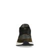 Grüne Veloursleder-Sneaker mit schwarzen Details