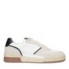 Baskets basses en cuir avec semelle brune - blanc
