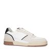 Baskets basses en cuir avec semelle brune - blanc