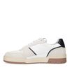 Baskets basses en cuir avec semelle brune - blanc