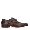 Chaussures à lacets vernies avec imprimé léopard - marron