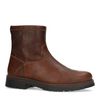 Boots en cuir avec fausse fourrure - marron