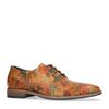 Chaussures à lacets en cuir avec imprimé fleuri - marron