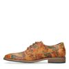Chaussures à lacets en cuir avec imprimé fleuri - marron