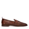 Slip-on tressées en cuir - marron