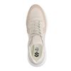 Baskets cuir avec détails en daim - beige