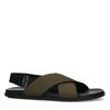 Sandales en cuir avec des brides vertes