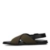 Sandales en cuir avec des brides vertes