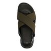 Sandales en cuir avec des brides vertes