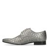 Chaussures à lacets en cuir avec imprimé serpent - gris