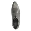 Chaussures à lacets en cuir avec imprimé serpent - gris