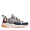 Baskets en cuir avec détails - gris