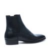 Chelsea boots en cuir avec bout pointu - noir