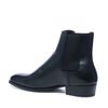 Chelsea boots en cuir avec bout pointu - noir