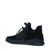 Baskets en cuir montantes avec bande - noir