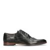Chaussures à lacets en cuir avec imprimé serpent - noir