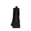 Bottines à lacets en cuir avec détail surpiqué - noir