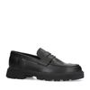 Mocassins en cuir avec grosse semelle - noir