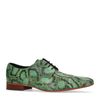 Chaussures à lacets en cuir avec imprimé serpent - vert
