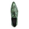 Chaussures à lacets en cuir avec imprimé serpent - vert