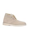 Boots à lacets en daim - blanc cassé