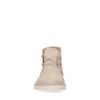 Boots à lacets en daim - blanc cassé