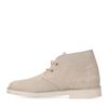 Boots à lacets en daim - blanc cassé