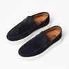 Mocassins en daim avec semelle - bleu foncé