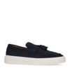 Mocassins en daim avec pompons à franges - bleu foncé