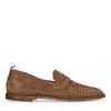 Mocassins tressés en daim - marron