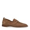 Mocassins tressés en daim - marron