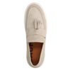 Mocassins en daim avec pompons à franges - gris clair