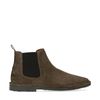 Chelsea boots en daim - kaki