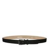 Ceinture en daim avec boucle argentée - noir