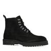 Bottines à lacets noires en daim