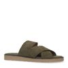 Claquettes en daim - vert foncé