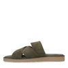 Claquettes en daim - vert foncé