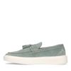Mocassins en daim avec pompons à franges - vert