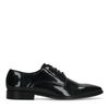 Chaussures à lacets métallisées vernies - noir