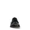 Chaussures à lacets métallisées vernies - noir