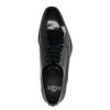 Chaussures à lacets métallisées vernies - noir