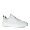 Baskets en nubuck avec détail - blanc