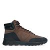 Bottines à lacets en nubuck - marron
