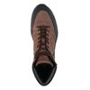Bottines à lacets en nubuck - marron