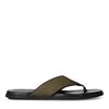 Tongs en nubuck - vert olive