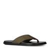 Tongs en nubuck - vert olive
