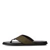 Tongs en nubuck - vert olive