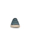 Mocassins en toile avec rayures - bleu foncé