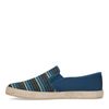 Mocassins en toile avec rayures - bleu foncé